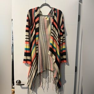 Daytrip Striped Cardigan Hooded Sweater